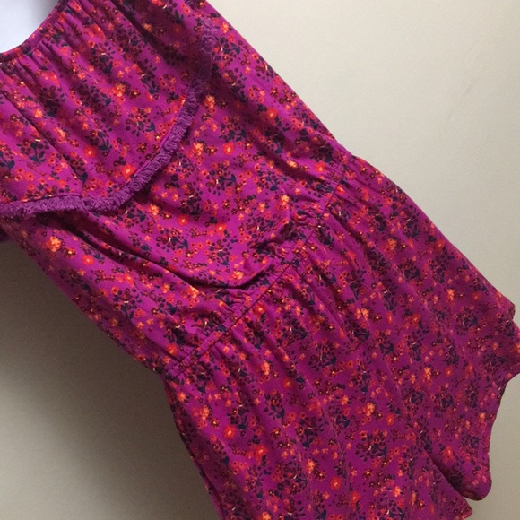 Forever 21 Fuchsia/Teal Off Shoulder Romper - Picture 4 of 6